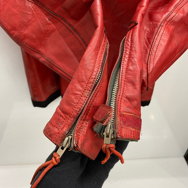 【曜日割引対象外】 ルイスレザー Lewis Leathers シングル ライダースジャケット レザー ジャケット レッド 40サイズ 201MT-4573 VB