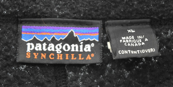 パタゴニア PATAGONIA 98AW SYNCHILLA シンチラ フリース ジャケット オーバルロゴ 90's 25290 ジャケット ブラック LLサイズ 103MT-3471