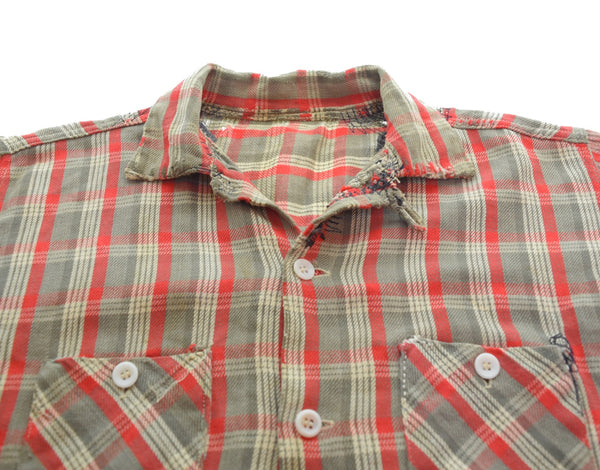 ヴィンテージ Vintage 50s 60s オープンカラーシャツ ヘビネル 好配色 襤褸 雰囲気系 50's 60's 長袖シャツ マルチカラー 103MT-3199