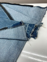 トーガ TOGA VIRILIS 21SS SIDE ZIP DENIM PANTS サイド ジップ デニム パンツ ジップフライ フレア ジーンズ インディゴ 青 無地 TV21-FF315 デニム ブルー サイズ46 104MB-396