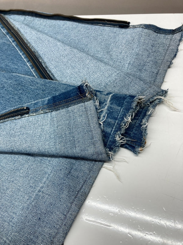 トーガ TOGA VIRILIS 21SS SIDE ZIP DENIM PANTS サイド ジップ デニム パンツ ジップフライ フレア ジーンズ インディゴ 青 無地 TV21-FF315 デニム ブルー サイズ46 104MB-396