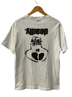 ステューシー STUSSY 00s old ガイコツ バックプリント Tシャツ ロゴ ホワイト Mサイズ 201MT-2215