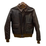 【曜日割引対象外】 リアルマッコイズ THE REAL McCOY’S TYPE A-2 フライトジャケット ROUGH WEAR TALON レザージャケット ブラウン 38サイズ 201MT-3258 VB