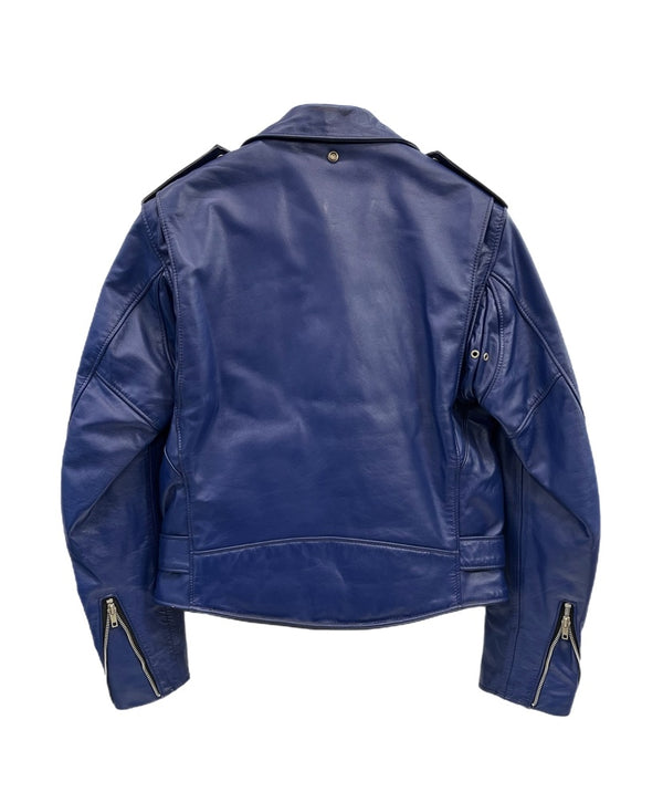 ショット SCHOTT Perfeecto 618 バイカータグ ダブルライダースジャケット 青 38 ジャケット ブルー 101MT-5441