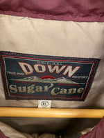 シュガーケーン SUGAR CANE 東洋エンタープライズ レザーヨーク ダウンベスト 60/40クロス グースダウン SC12067 XL ベスト ワインレッド LLサイズ 101MT-3745