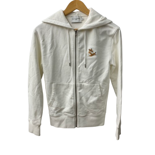 メゾンキツネ MAISON KITSUNE チラックス フォックス ジップ パーカー IU00353KM0001 パーカ ホワイト 201LT-441