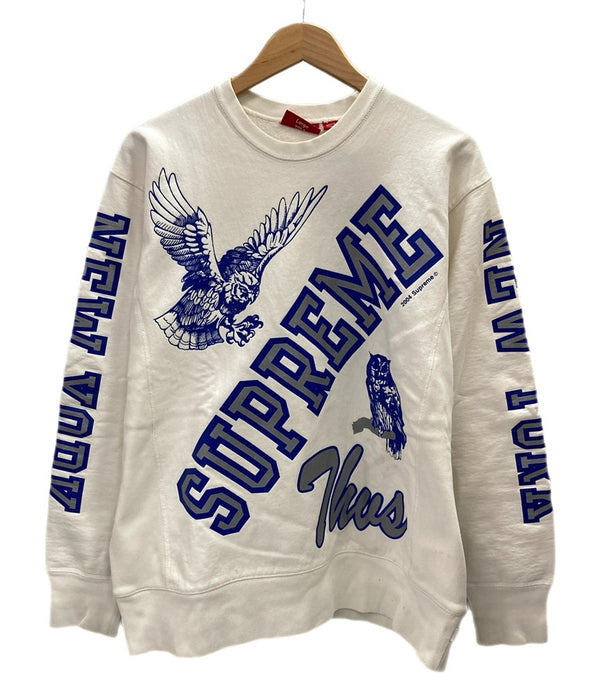 シュプリーム SUPREME 2004 マルチグラフィックスウェットシャツ 長袖 THVS ロゴ スウェット ホワイト Lサイズ 101MT-3158