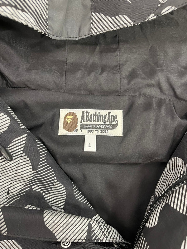 ア ベイシング エイプ A BATHING APE BAPE 総柄 マウンテンパーカー フーデッド ジップアップ ジャケット 001LJE301013X ジャケット マルチカラー Lサイズ 101MT-5301