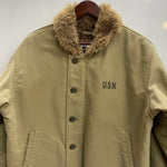 【曜日割引対象外】 ネイビーデパートメント NAVY DEPARTMENT N-1 デッキジャケット フライトジャケット NXsx15122 ジャケット カーキ 38サイズ 201MT-4442 VB