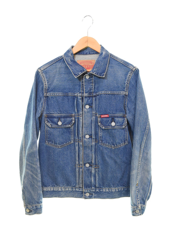 ヒステリックグラマー HYSTERIC GLAMOUR デニムジャケット 2nd Type ユーズド加工 Gジャン セカンド 0261AB10 ジャケット ブルー Mサイズ 103MT-3060