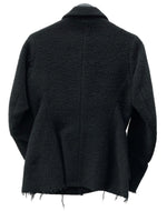ヨウジヤマモト Yohji Yamamoto 3B テーラード TAILORED JACKET デザインジャケット ダメージ加工 ウール シルク混 シングル フレアスリーブ 日本製 BLACK 黒 FE-J14-139 ジャケット ブラック Sサイズ 104LT-178