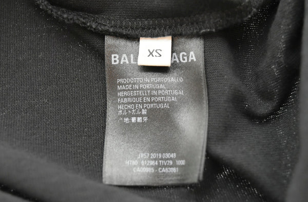 バレンシアガ BALENCIAGA ロゴ プリント 半袖Tシャツ 黒 JP57 2019 0304B Tシャツ ロゴ ブラック SSサイズ 103LT-4