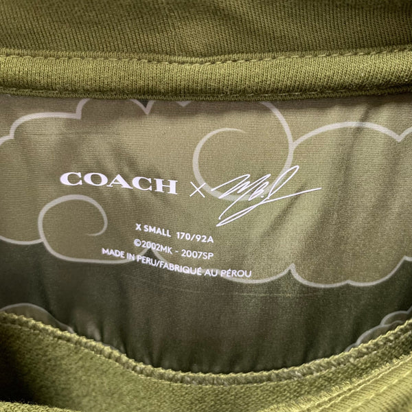 コーチ COACH ナルト コラボ フーディー パーカ グリーン XSサイズ 201MT-4339