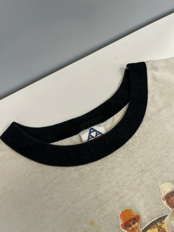 US US古着 Dumb and Dumber ジム・キャリーはMr.ダマー MOVIE TEE リンガーTシャツ 映画 ムービーT  Tシャツ ホワイト Sサイズ 101MT-4832