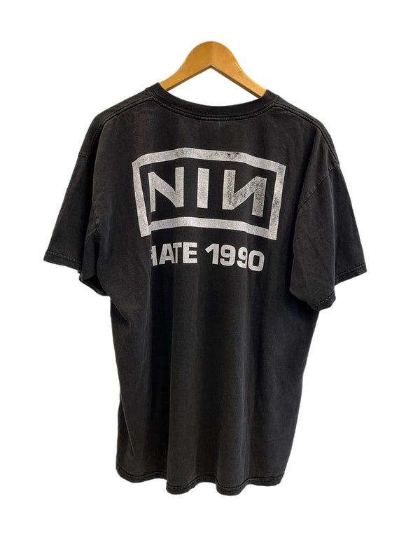 バンド band 90s 90's GILDAN NINE INCH NAILS HATE 1990 ナインインチネイルズ バンドTシャツ ブラックフェード ヴィンテージ XL Tシャツ ブラック 101MT-4931