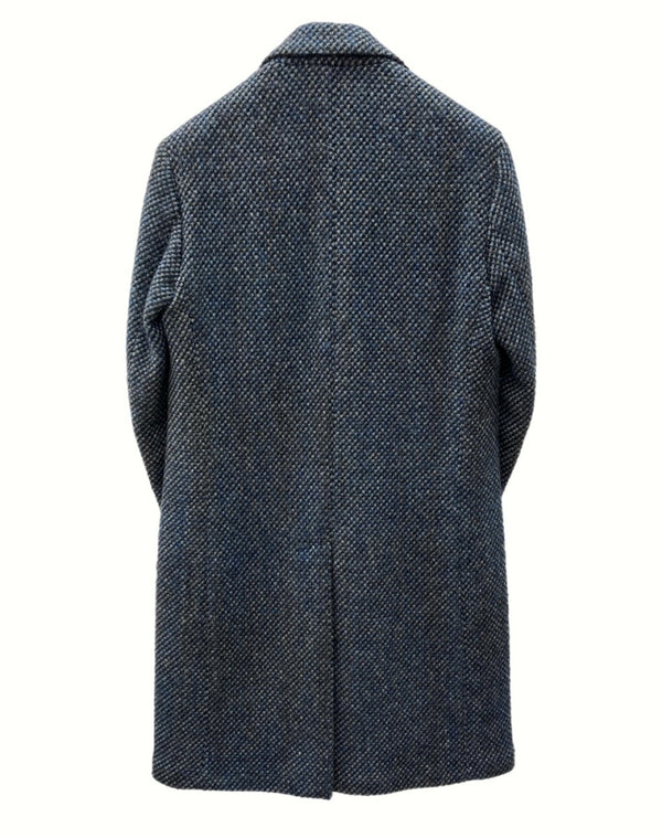 ラルディーニ LARDINI WOOL CHESTER COAT ウール チェスター コート アウター ジャケット アルパカ 青 IG23177AE 46 コート チェック ブルー 104MT-863