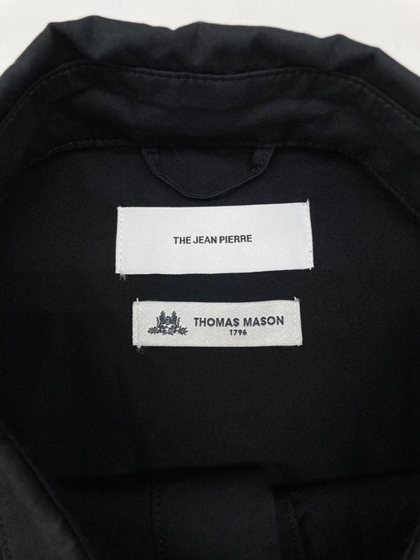 ジャンピエール THE JEAN PIERRE Thomas Mason SIGNATURE 11XL SHIRT シグネチャー シャツ オーバーサイズ ボタン 比翼 長袖 黒 長袖シャツ 無地 ブラック ONE SIZEサイズ 104MT-2324