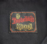 テンダーロイン TENDERLOIN T-COACH サテン コーチ ジャケット チェーンステッチ 刺繍 ロゴ K-SEVEN  ジャケット ブラック Mサイズ 103MT-3468