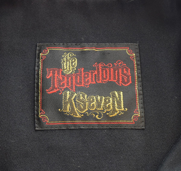テンダーロイン TENDERLOIN T-COACH サテン コーチ ジャケット チェーンステッチ 刺繍 ロゴ K-SEVEN  ジャケット ブラック Mサイズ 103MT-3468