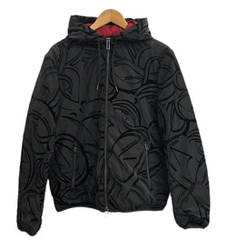 アルマーニ ARMANI EMPORIO ARMANI 総柄ダウンジャケット 3H1B7D 1NKFZ サイズ50 ジャケット ブラック 101MT-4345