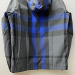 バーバリー Burberry Checked Hooded Jaket タータンチェック フーデッド ダブルジップ ジャケット ブルー Mサイズ 201MT-3309
