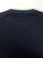 コムデギャルソン COMME des GARCONS HOMME 80s CREWNECK WOOL KNIT クルーネック ウール ニット 川久保オム デカオム 薄手 セーター 紺 HN-080040 セーター 無地 ネイビー 104MT-1690