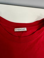 モンクレール MONCLER GENIUS ジーニアス 半袖カットソー 赤 ロゴプリント バックプリント Tシャツ レッド Sサイズ 101MT-4420