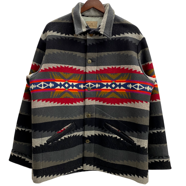 【曜日割引対象外】 ペンドルトン PENDLETON 80's HIGH GRADE WESTERN WEAR ネイティブ柄 USA製 ウール ジャケット グレー 201MT-4774 VB