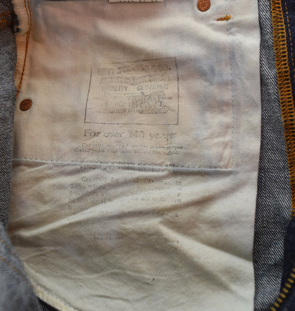 リーバイス Levi's 502 DEAD STOCK デッドストック 日本製 復刻 98年製 90年代 90's 90s 140th 140周年 BIG E 赤耳 TALON タロン ジップ 502-xx デニム ブルー W34L36 103MB-603