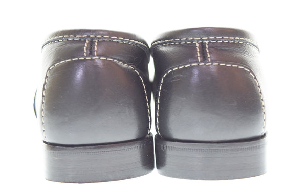 セリーヌ Céline メタルロゴ ボタン ステッチレザー 37C レディース靴 ローファー ブラック 103S-1202