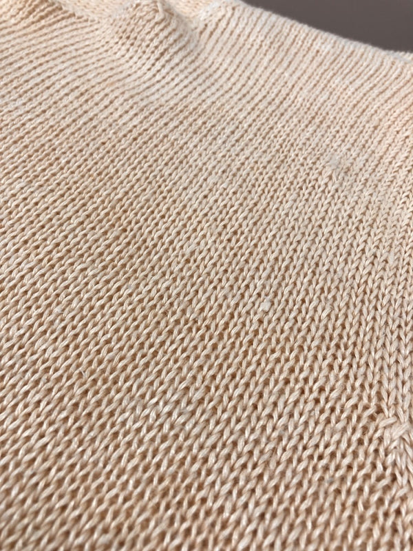 ダブルアールエル RRL 90s Plain Solid LINEN SWEATER リネン セーター ニット 薄手 三ツ星タグ Ralph Lauren 薄茶 セーター 無地 ベージュ Mサイズ 104MT-2296