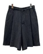 ドリスヴァンノッテン DRIES VAN NOTEN WIDE HALF PANTS ワイド ハーフ パンツ ジップフライ ショート タック 灰 ストライプ 020915-8223-901 ハーフパンツ グレー サイズ 46 104MB-256