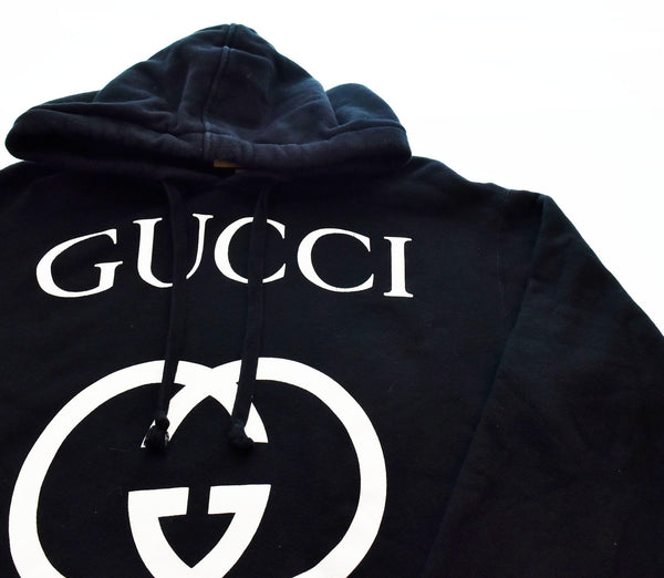 グッチ GUCCI Interlocking G Hooded Sweatshirt インターロッキング G スウェットシャツ Pullover プルオーバー LOGO ロゴ 475374 X3Q25 パーカ ブラック SSサイズ 103MT-1732