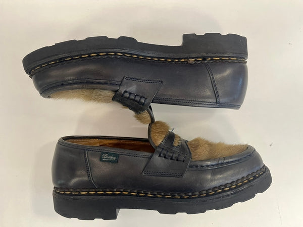 パラブーツ Paraboot International Gallery BEAMS インターナショナルギャラリービームス別注 レザーコインローファー ブラック系 メンズ靴 ローファー サイズ7 A 101sh-2095