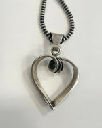 トムホーク TOM HAWK 2 line heart pendant ツーライン ハート ペンダント ナバホパールチェーン ナバホビーズチェーン メンズジュエリー・アクセサリー インディアンジュエリー ネックレス・ペンダント シルバー 101goods-185