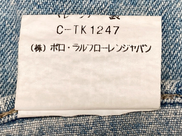 ダブルアールエル RRL 90s 三ツ星タグ DENIM SHIRT デニム ウエスタン メタルスナップボタン ヴィンテージ VINTAGE ラルフローレン RALPH LAUREN マレーシア製 ライトブルー 水色 長袖シャツ 無地 ブルー Mサイズ 104MT-1956