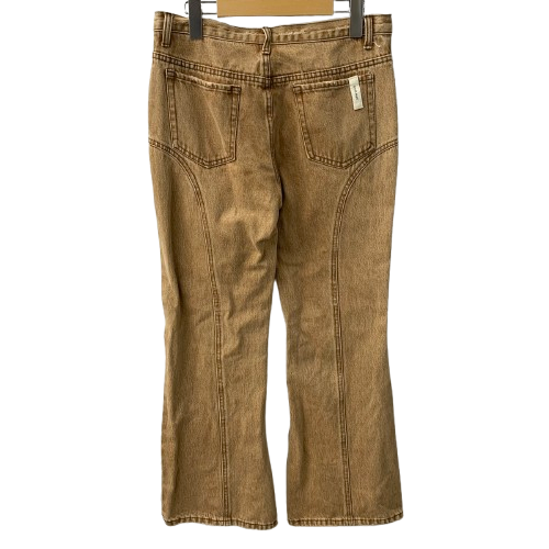 クヌースマーフ Knuth Marf bell bottom denim pants フレアパンツ スタッツ デニム ブラウン SSサイズ 201LB-111