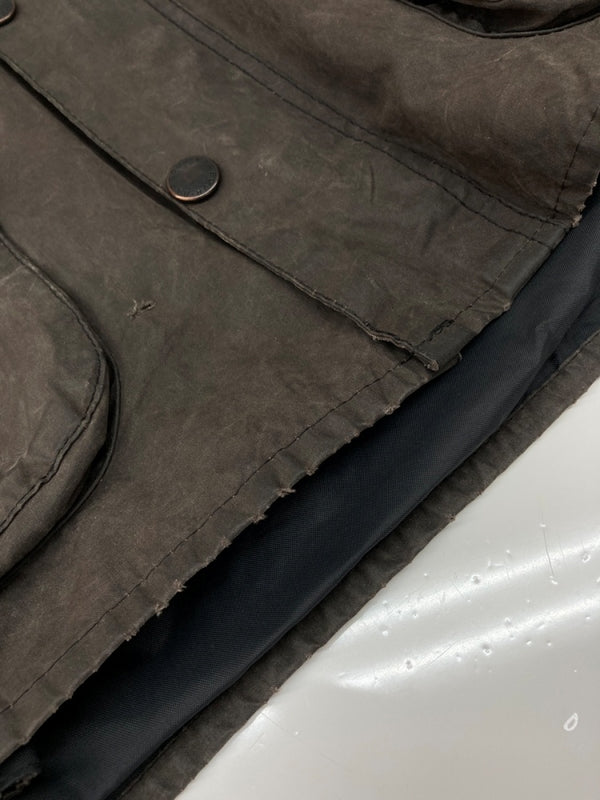 バブアー Barbour BEDALE JACKET ビデイル ジャケット ダブルジップ オイル ワックス 裏チェック アウター 茶 A104 サイズ C36/91CM ジャケット 無地 ブラウン 104MT-1886