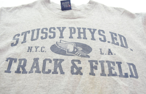 ステューシー  STUSSY  90s OLD STUSSY ロゴプリント Tシャツ USA製 紺タグ  Tシャツ グレー Mサイズ 103MT-2856