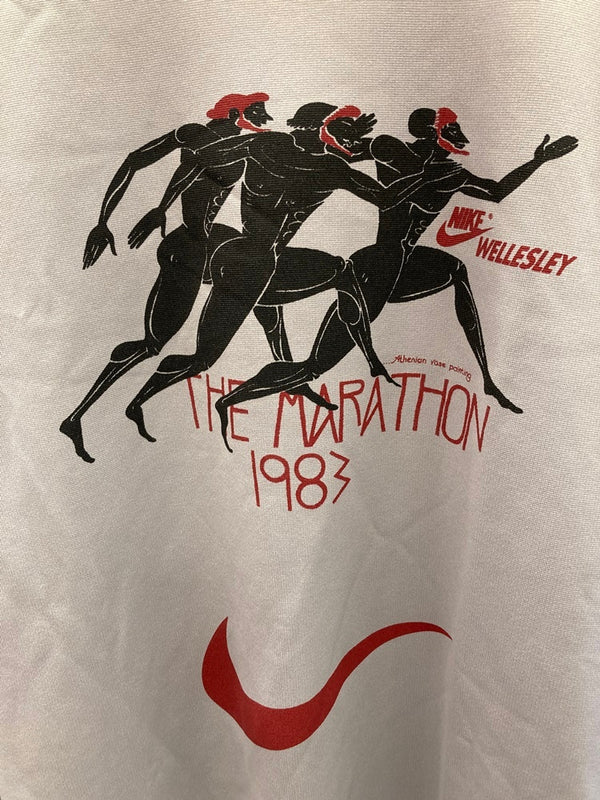 コムデギャルソン COMME des GARCONS BLACK NIKE ナイキ THE MARATHON 1983 1H-T105-052-1-4 Tシャツ グレー Mサイズ 101MT-3260