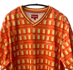 シュプリーム SUPREME Supreme Grid Soccer Jersey サッカージャージ 半袖カットソー オレンジ Lサイズ 201MT-2612