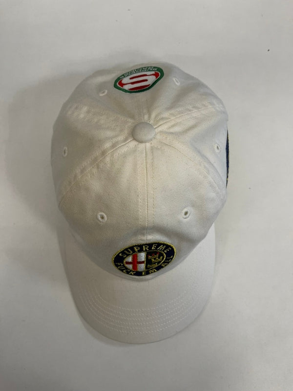 シュプリーム SUPREME Raching 6-Panel CAP Black シュプリーム レーシング 6パネル キャップ ワッペン 帽子 メンズ帽子 キャップ ホワイト 101hat-174