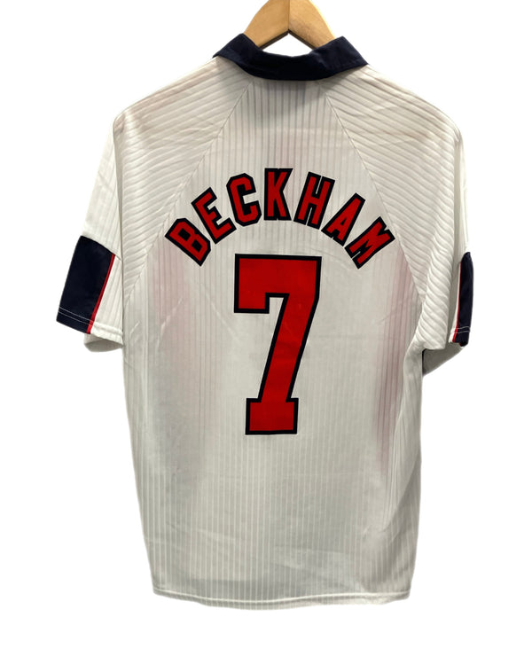 アンブロ UMBRO 90s 90's ENGLAND FIFA WORLD CUP FRANCE BECKHAM イングランド代表 フランスワールドカップ1998 ベッカム 半袖ポロシャツ ホワイト Mサイズ 101MT-3106