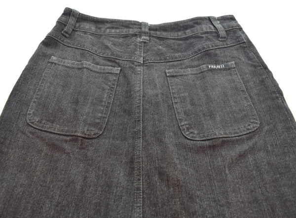 ピンクハウス PINK HOUSE 裾ベアーフラワー刺繍 デニムスカート スカート ブラック Mサイズ 103LB-9