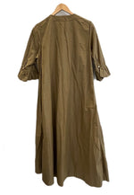 フォーティーファイブアール 45R 45RPM 日本製 袖フリル コットンワンピース ワンピース カーキ 101LT-212