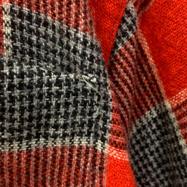 【曜日割引対象外】 ヴィンテージ vintage 50's 50s 50年代 MYLAN オープンカラーボックスシャツ 長袖シャツ レッド 201MT-3571 VB