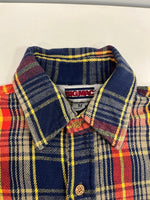ビッグマック BIG MAC ヴィンテージ Vintage 80s ～ 90s チェック柄 ネルシャツ 赤 紺 US古着 長袖シャツ ネイビー Mサイズ 101MT-4776