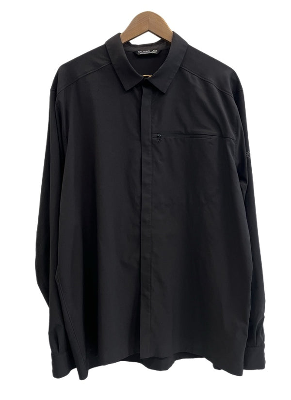 アークテリクス ARC'TERYX SKYLINE LS SHIRT  スカイライン ロングスリーブシャツ 黒 無地 XL 長袖シャツ ブラック LLサイズ 101MT-4774