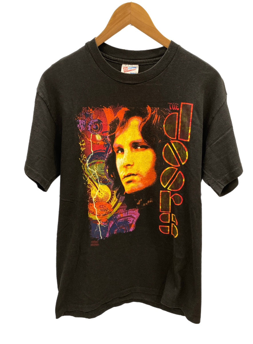 バンドTシャツ BAND-T 90s Hanes THE DOORS ドアーズriders on the storm 両面 プリント 半袖  袖裾シングルステッチ ©1991 Tシャツ プリント ブラック Lサイズ 101MT-2259 | 古着通販のドンドンサガール