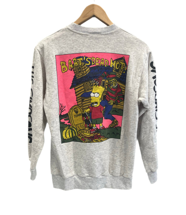 ヴィンテージ vintage 90s 90's THE SIMPSONS BART’S DEAD NOT シンプソンズ 両面プリント 袖プリ MADE IN USA アメリカ製 スウェット グレー Mサイズ 101MT-3323